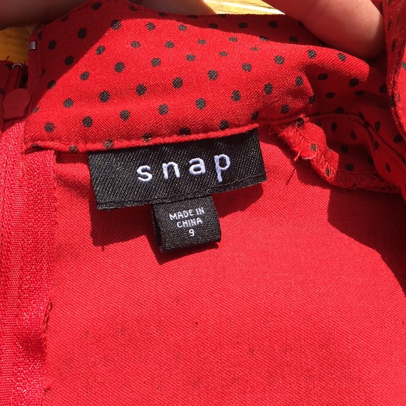 Pin up wiggle dress red with black polka dots - Picture 2 of 4